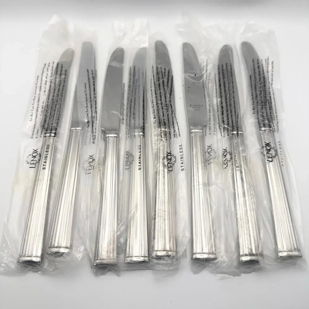 Lenox Stainless Vietnam Lanford New Dinner Knives Set Flatware Replacement 8 Set